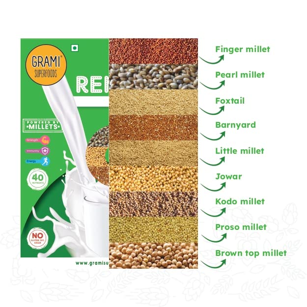 RENERGEE INSTANT 9 MILLET MIX ( For Milk / Shakes ) - 500 g